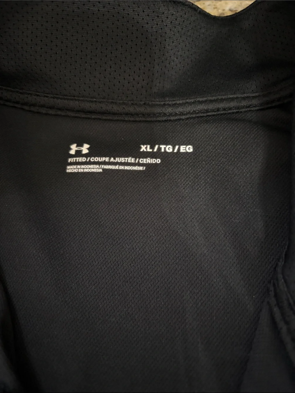 Under Armour Black Track Jacket with White Shoulder Panels